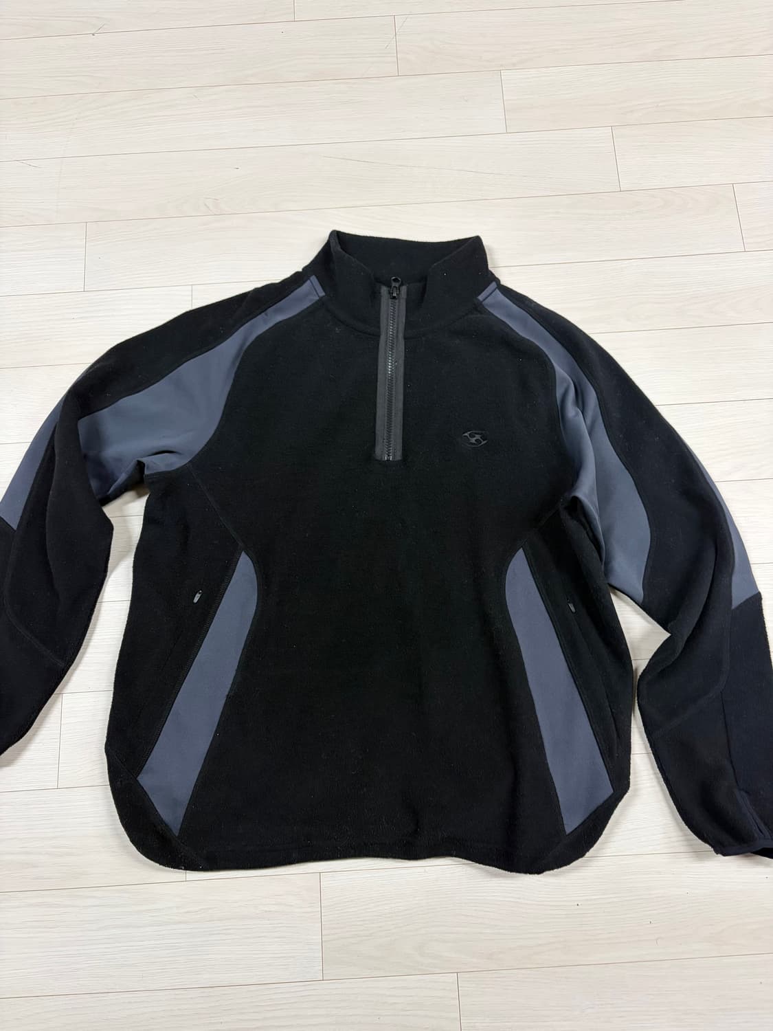 산산기어 하프 집업 플리스 블랙 상품이미지1