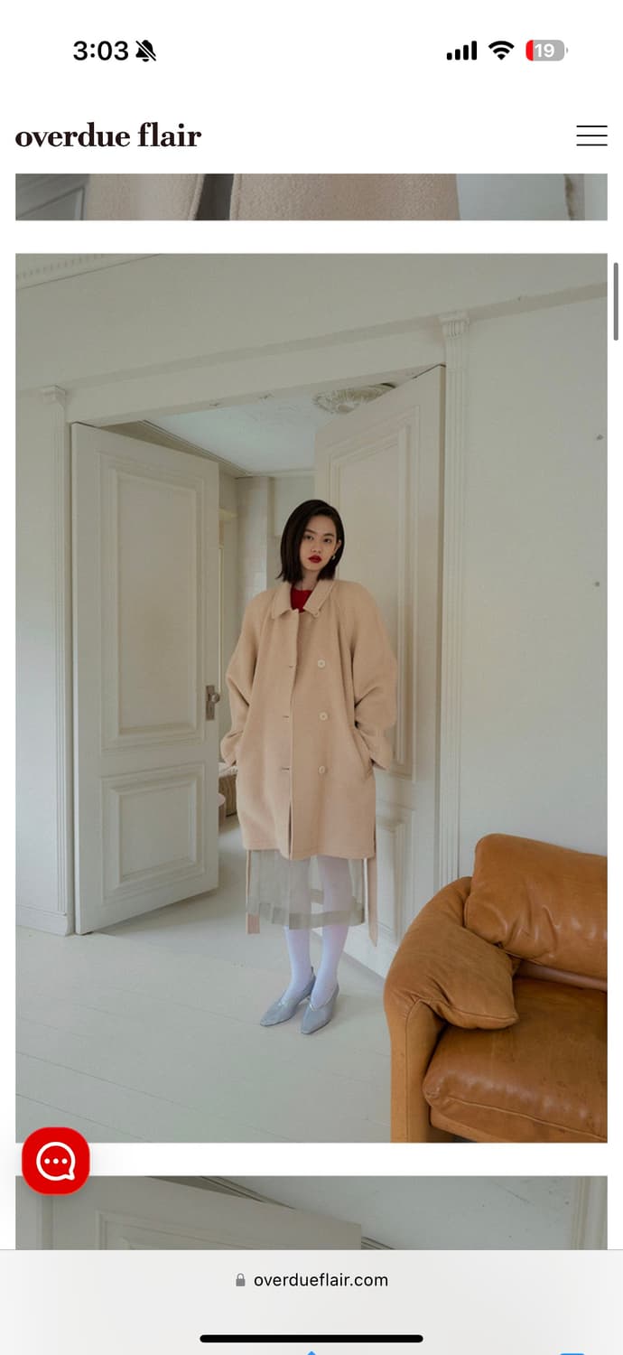 오버듀플레어 플러피 울 코트 새상품  상품이미지1