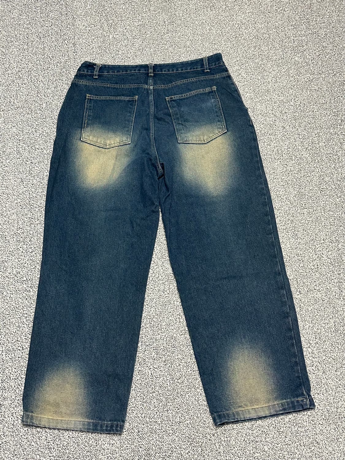 제멋 웨스턴 투턱 워싱 와이드 데님 팬츠, 32 상품이미지3