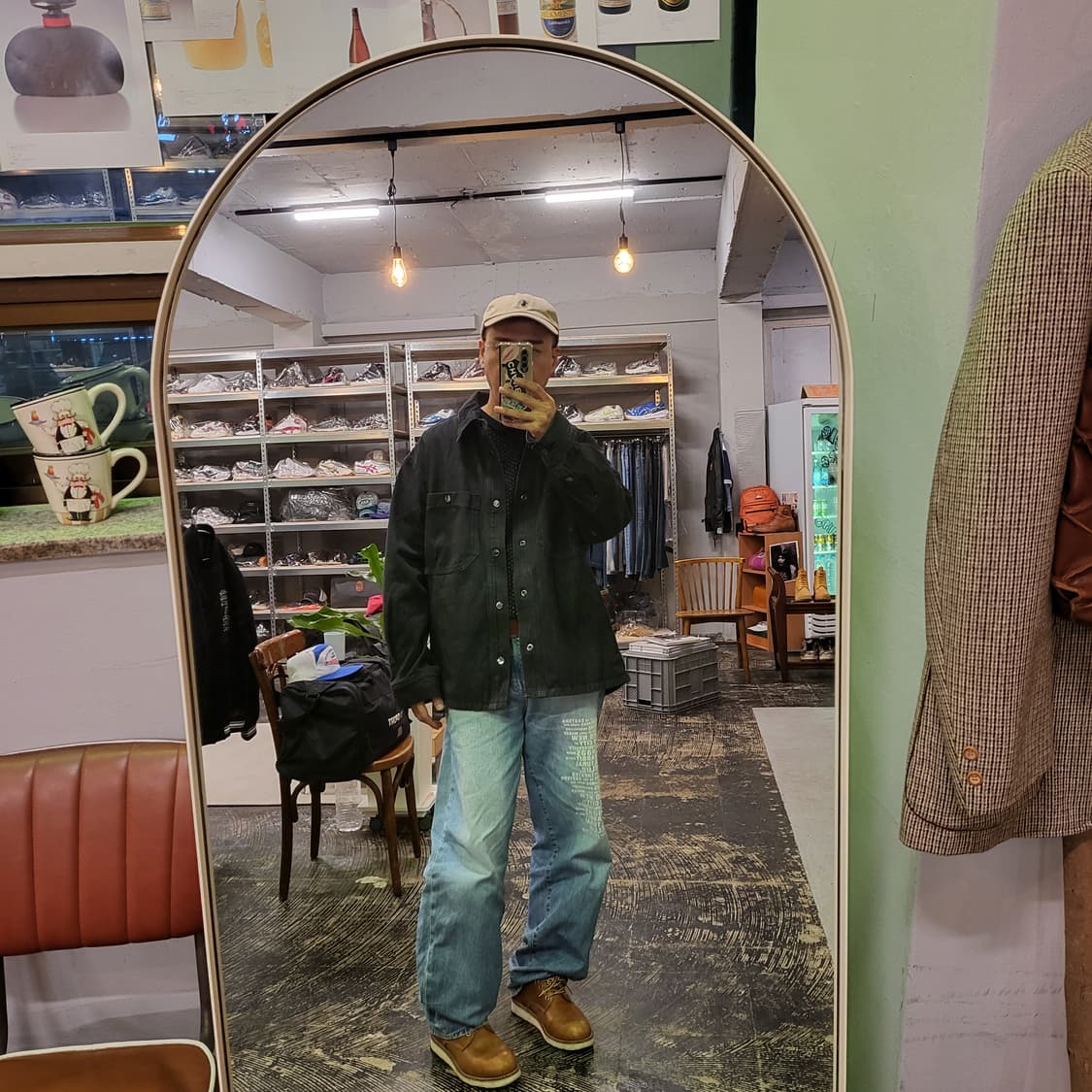 ZENSAI 데님 셔츠 자켓 (L) 상품이미지10