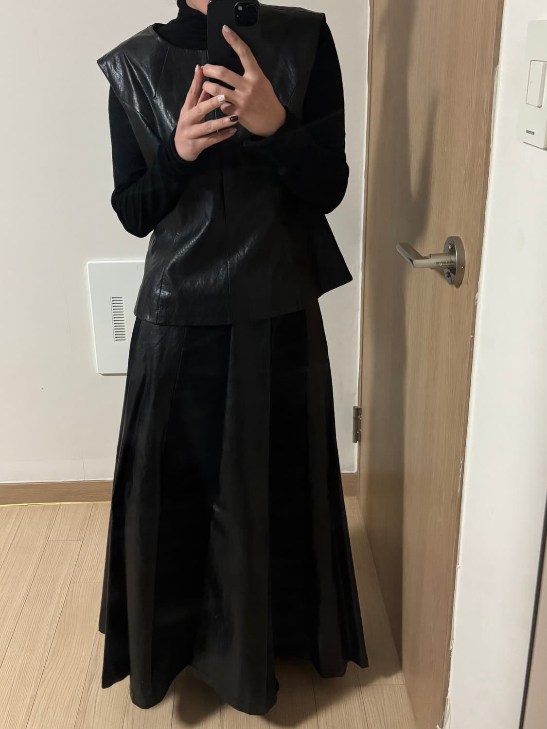 유노이아 레더 셋업 상품이미지1