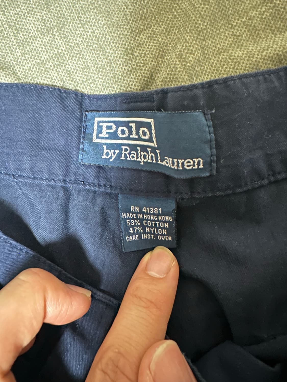 폴로 랄프로렌 네이비 나일론 팬츠 착샷O 상품이미지3
