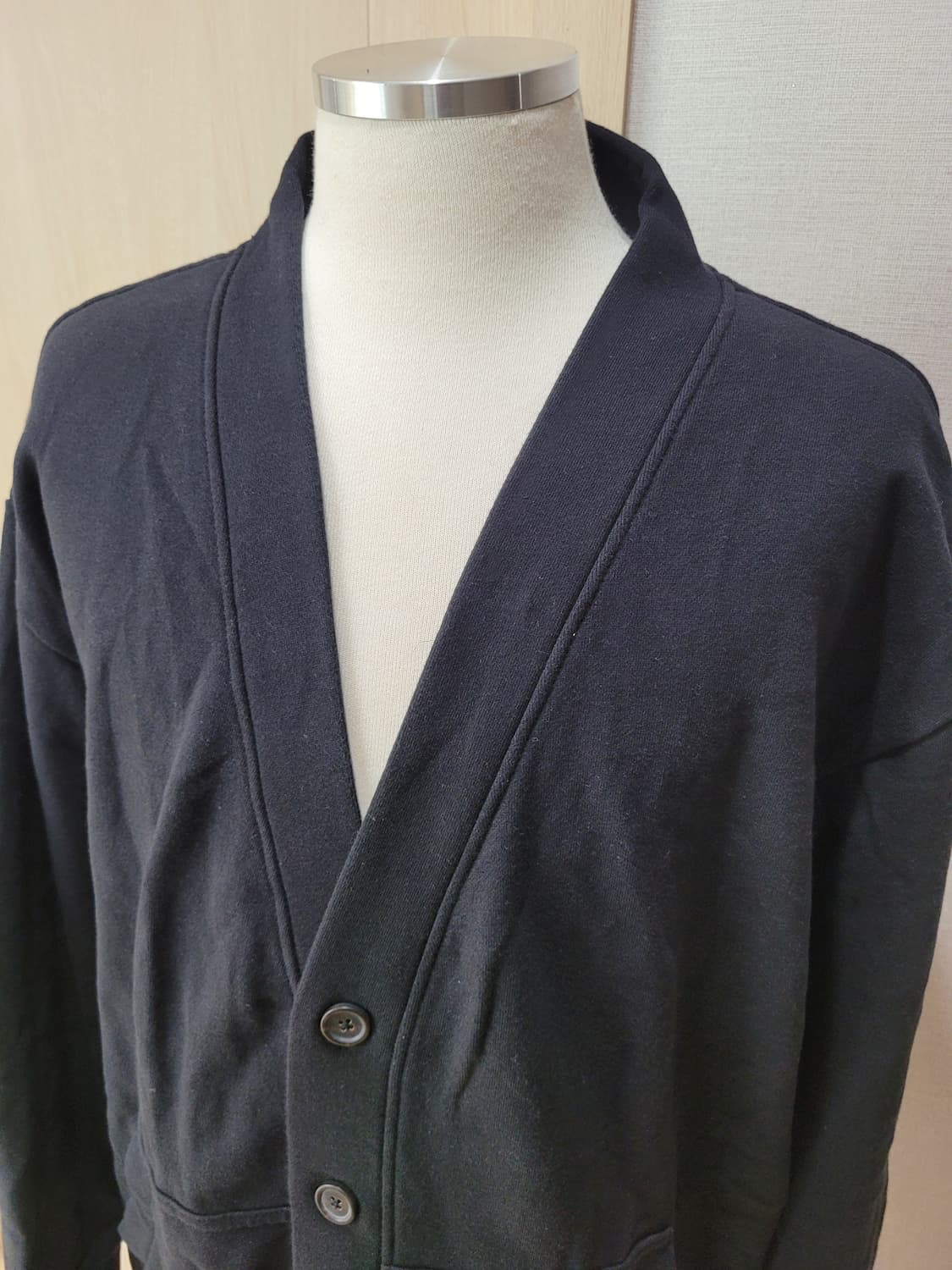 스파오 SPAO 남자 오버핏 가디건 XL 블랙 상품이미지3