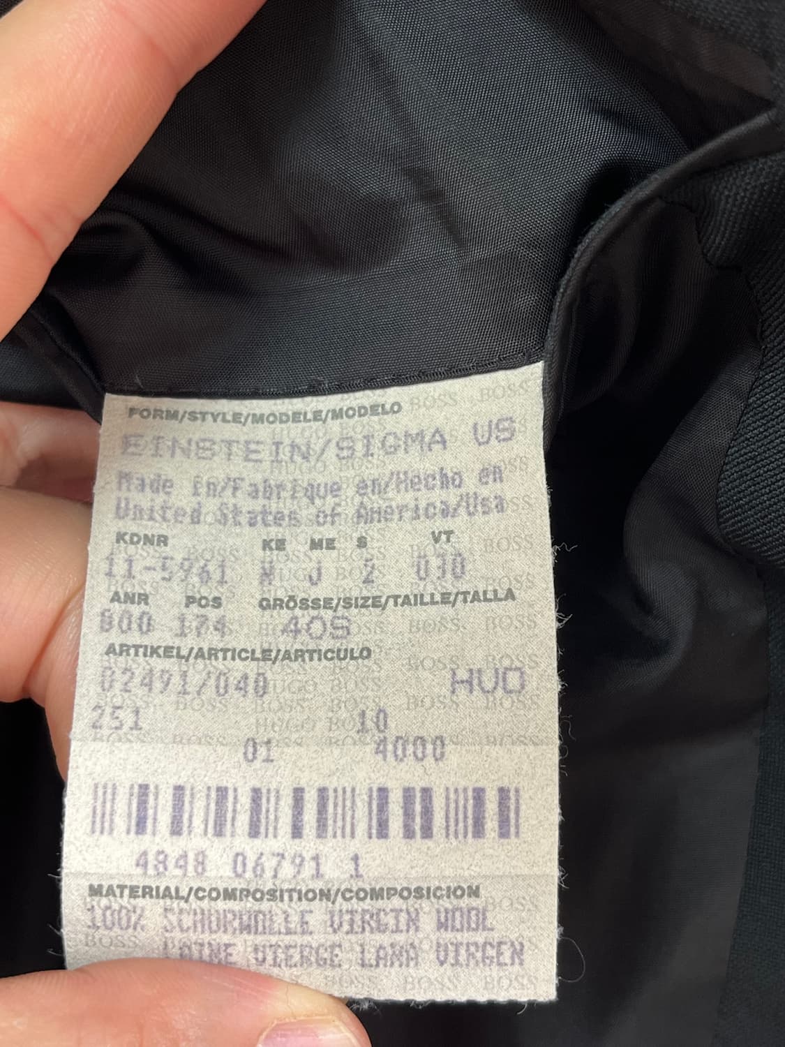 Hugo Boss 블랙 블레이저 MADE IN USA 상품이미지4
