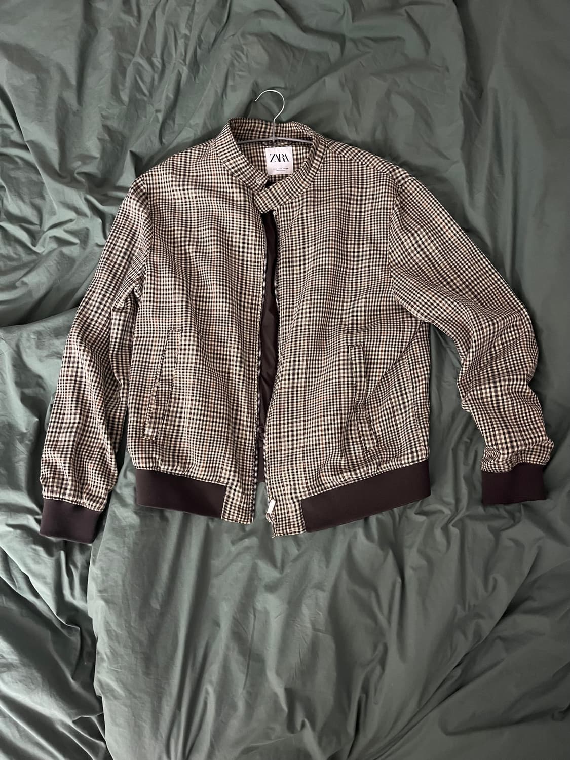 (XL) 자라 체크 블루종 상품이미지1