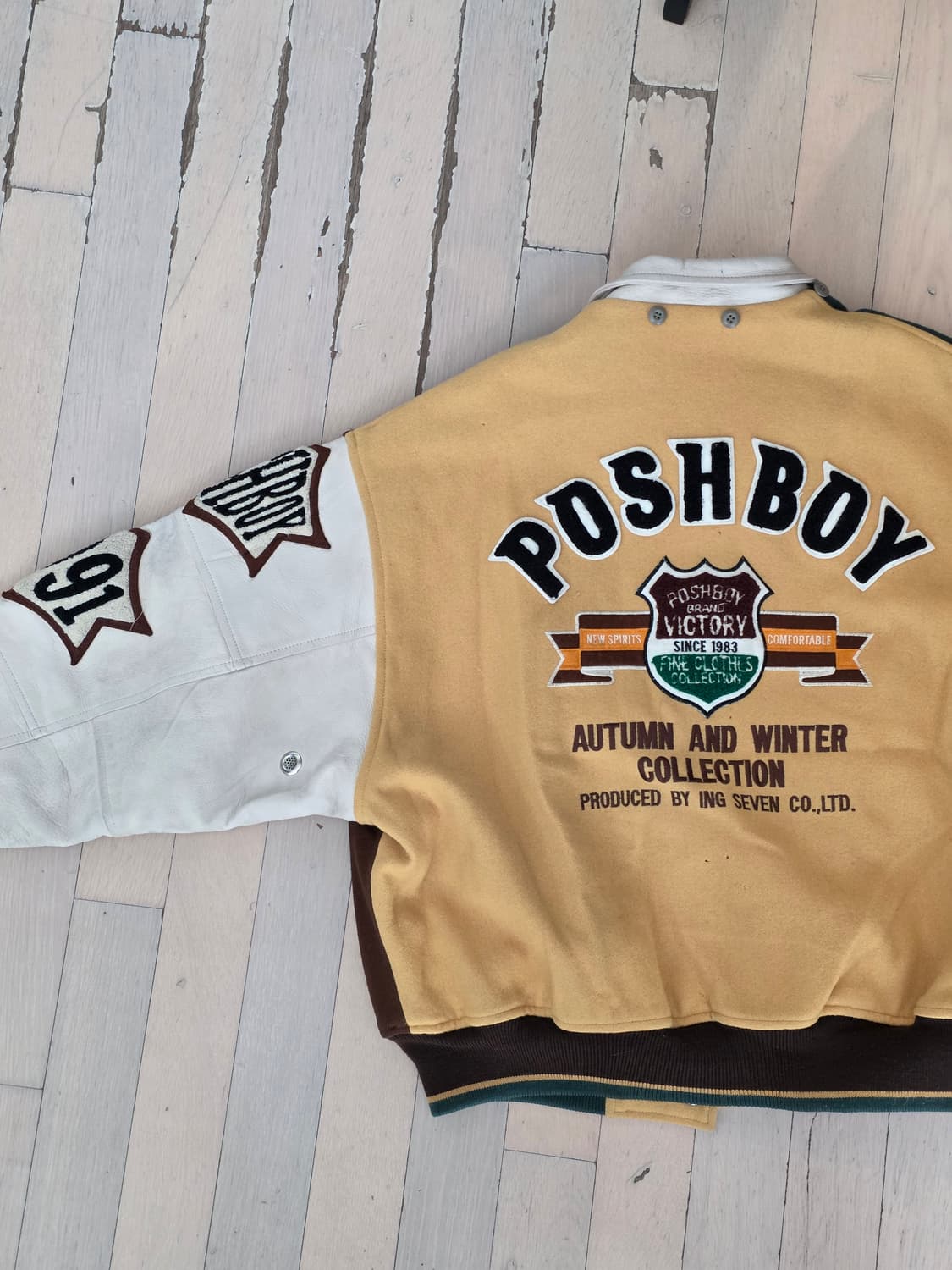 Poshboy stadium Leather jacket 상품이미지6