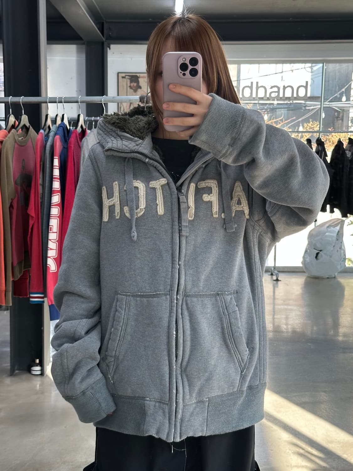 아베크롬비 데미지 울프죠 후드자켓 XL 상품이미지1