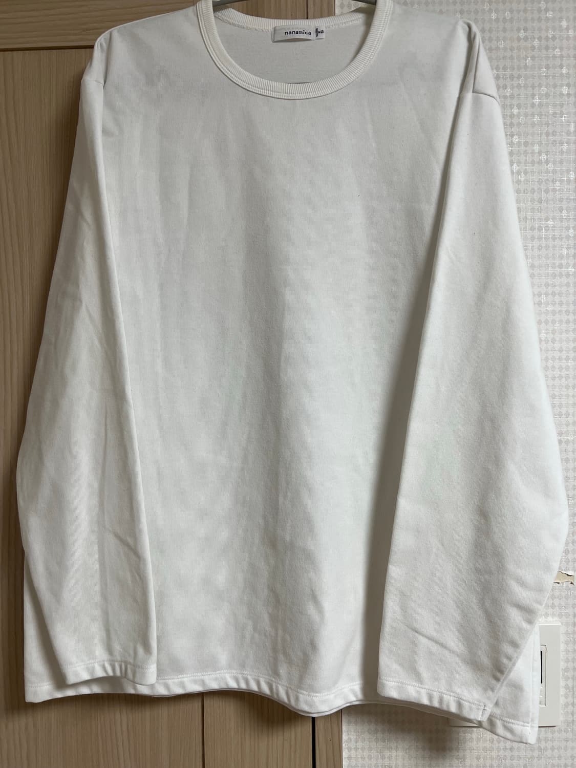 nanamica 쿨맥스 저지 롱슬리브(화이트, S) 상품이미지1
