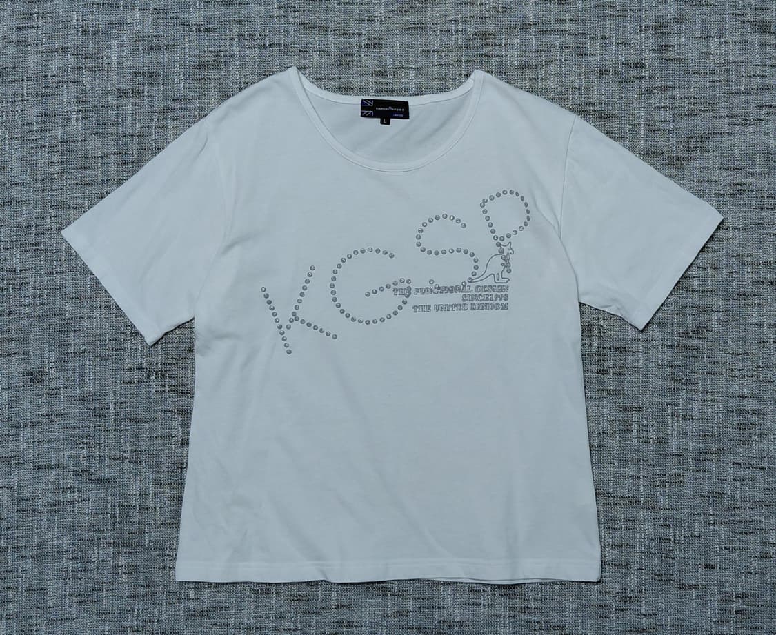 [L] 캉골 스포츠(KANGOL SPORT) 입체 글리터 로고 화이트 상품이미지1