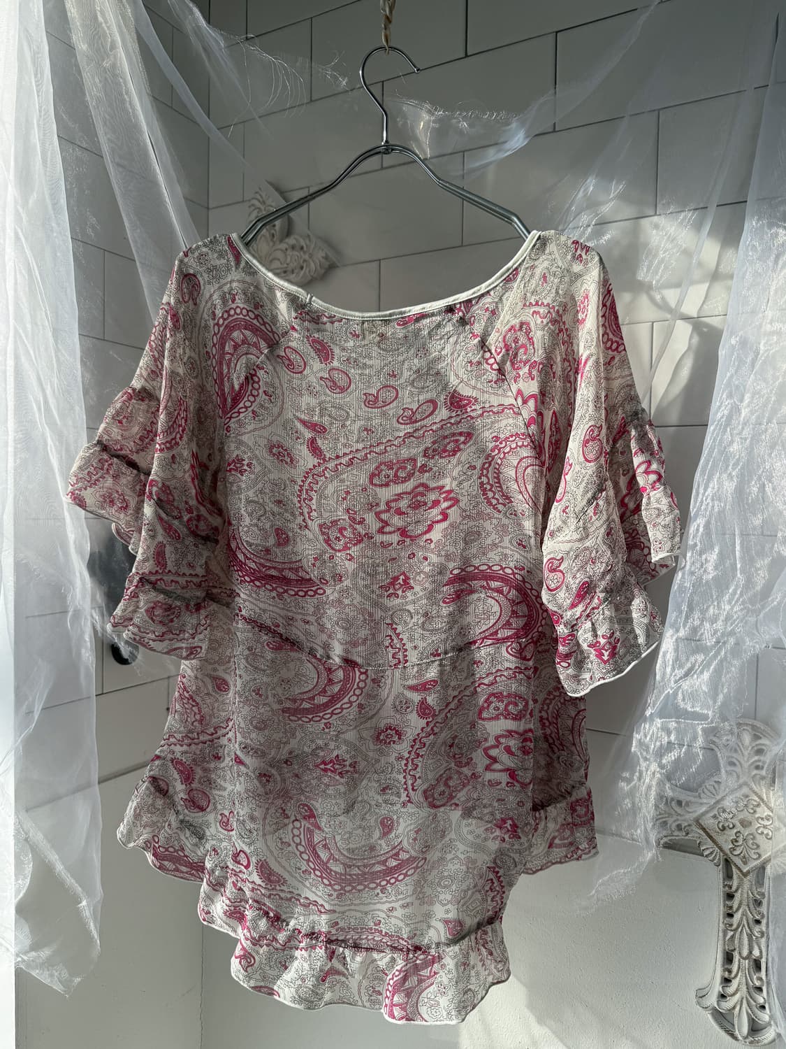 AXES FEMME  Pink Paisley Blouse 0399 상품이미지6