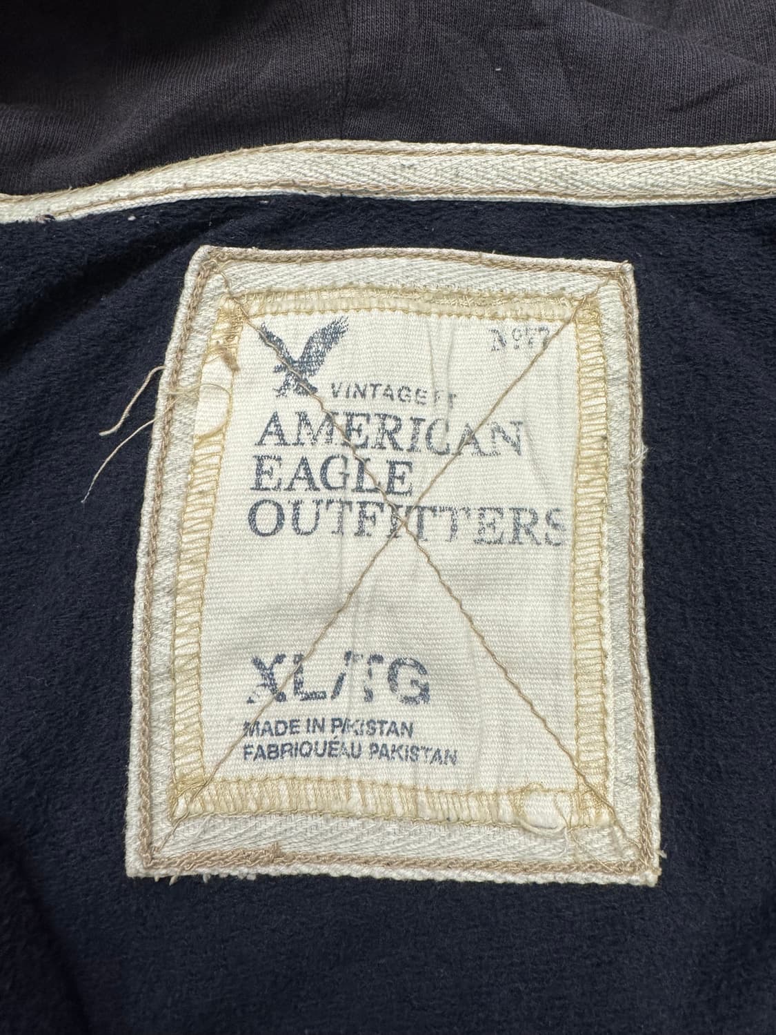 XL)American Eagle 빈티지 프린팅 네이비 후드집업 상품이미지6