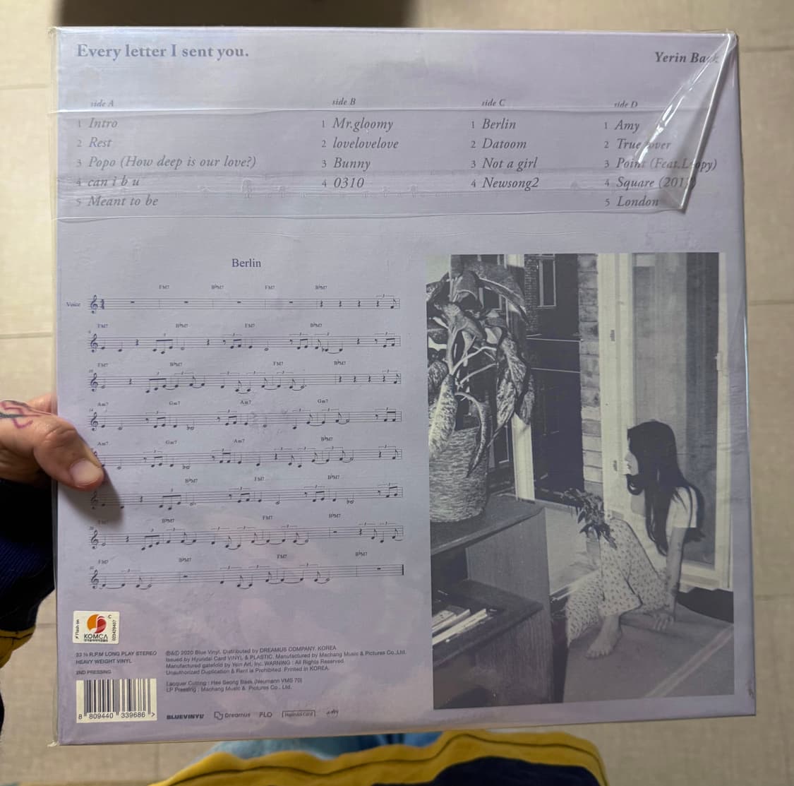 백예린 LP 미개봉 투명반 일반 상품이미지2