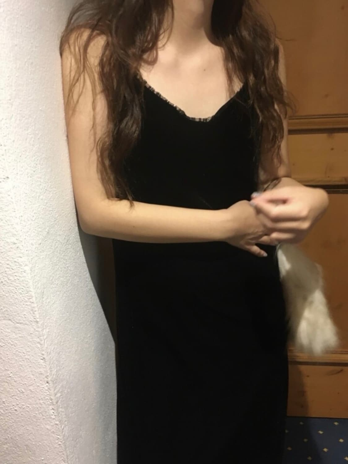 오트앤드 클래식 벨벳 원피스 상품이미지3