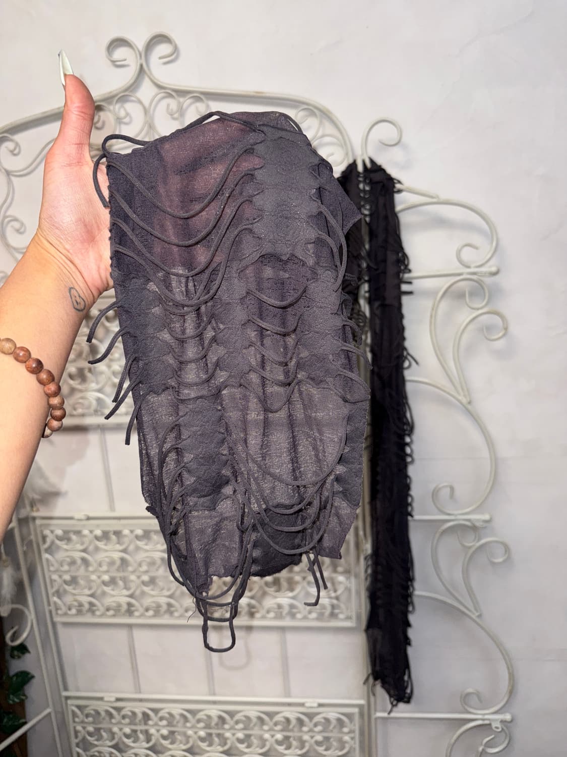 Charcoal glitter oriental grunge scarf 상품이미지3