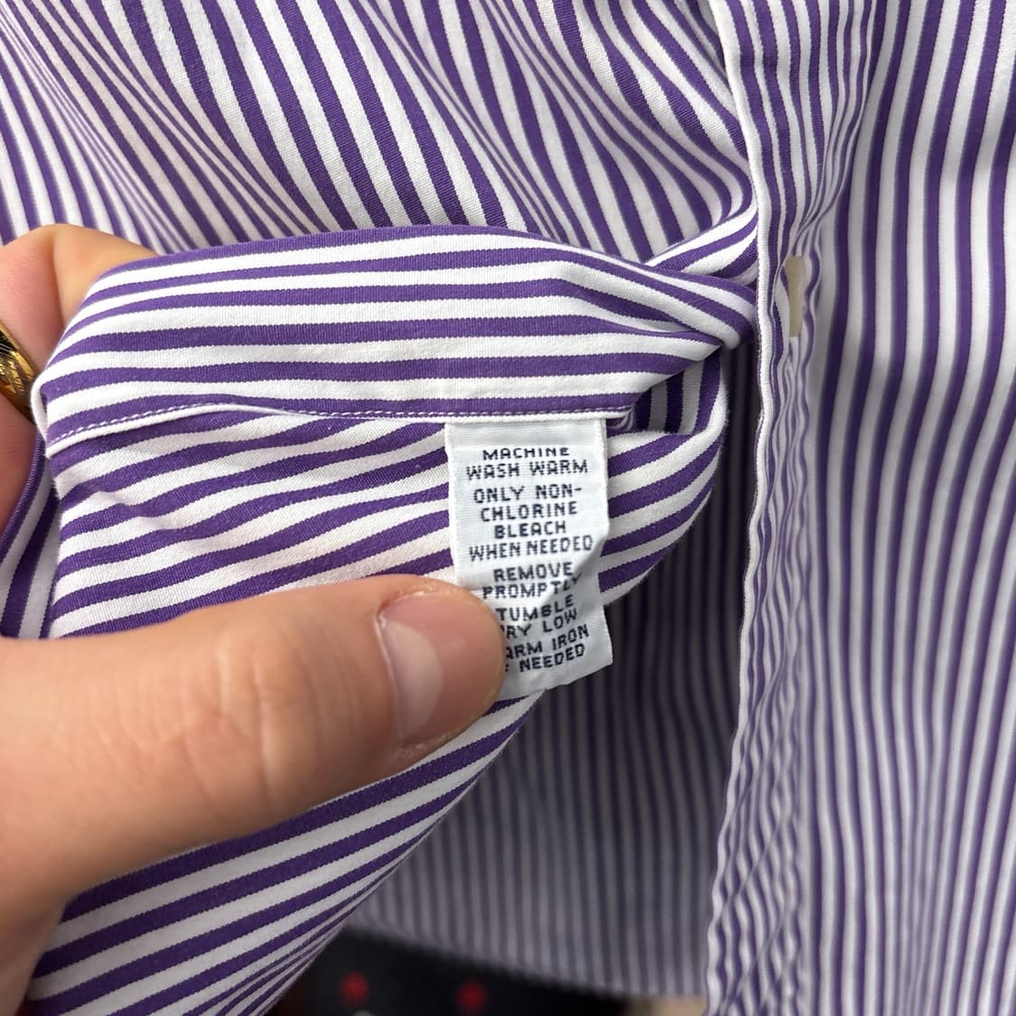 00s 폴로 랄프로렌 클래식 스트라이프 버튼다운셔츠 퍼플 N1164 상품이미지8