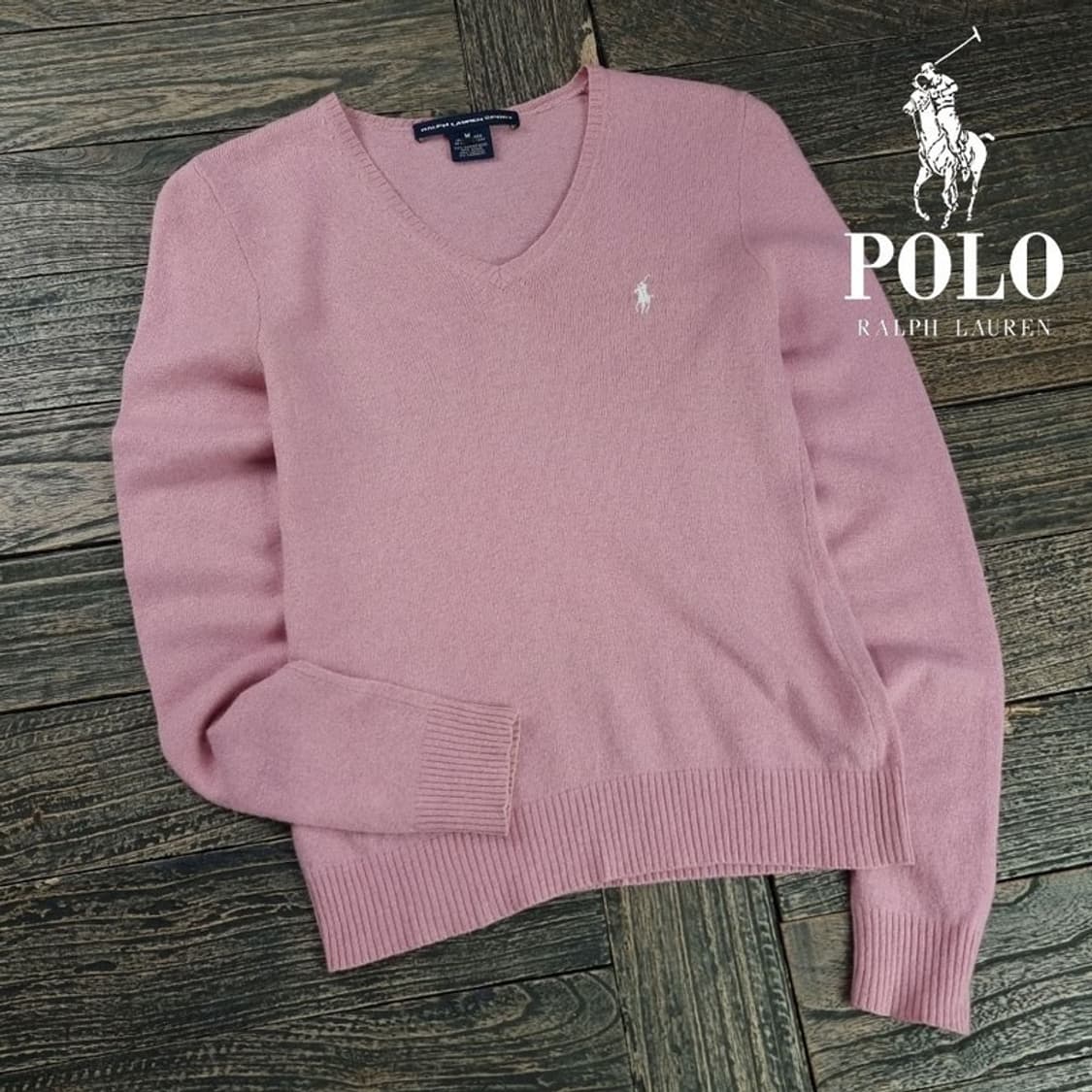 [폴로 랄프로렌] 로고 자수 브이넥 니트 M19507 상품이미지1