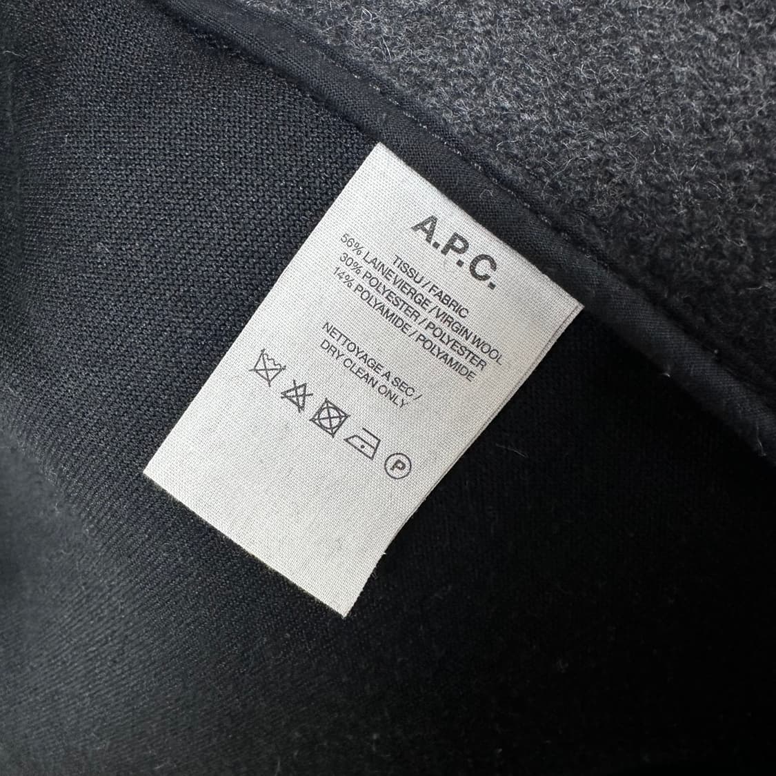 APC 아페쎄 남성 히든 울 싱글 코트 M사이즈 J32 상품이미지9