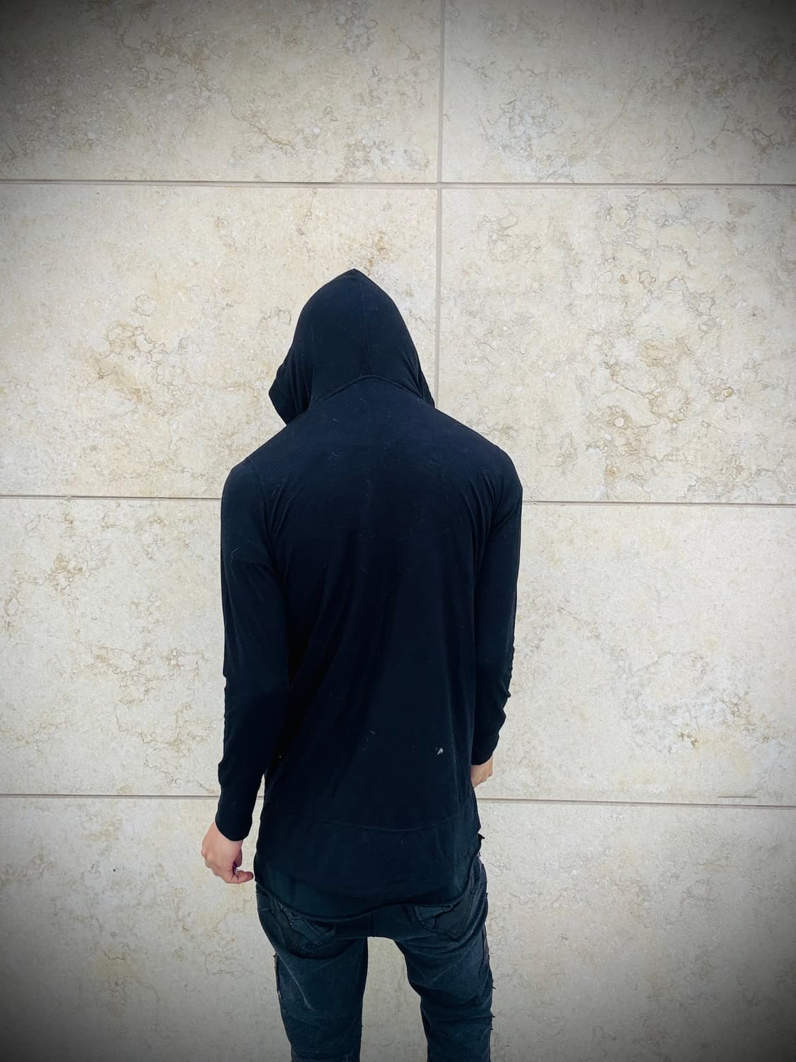 “Vintage” Stripe&Black Hoodie Layered Do 상품이미지8