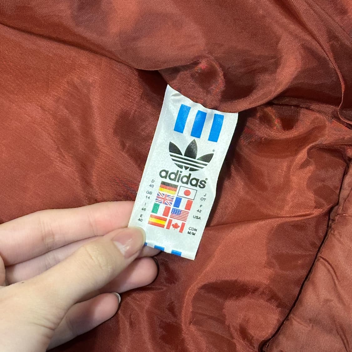 아디다스 올드스쿨 경량패딩 마룬 (M) 상품이미지9