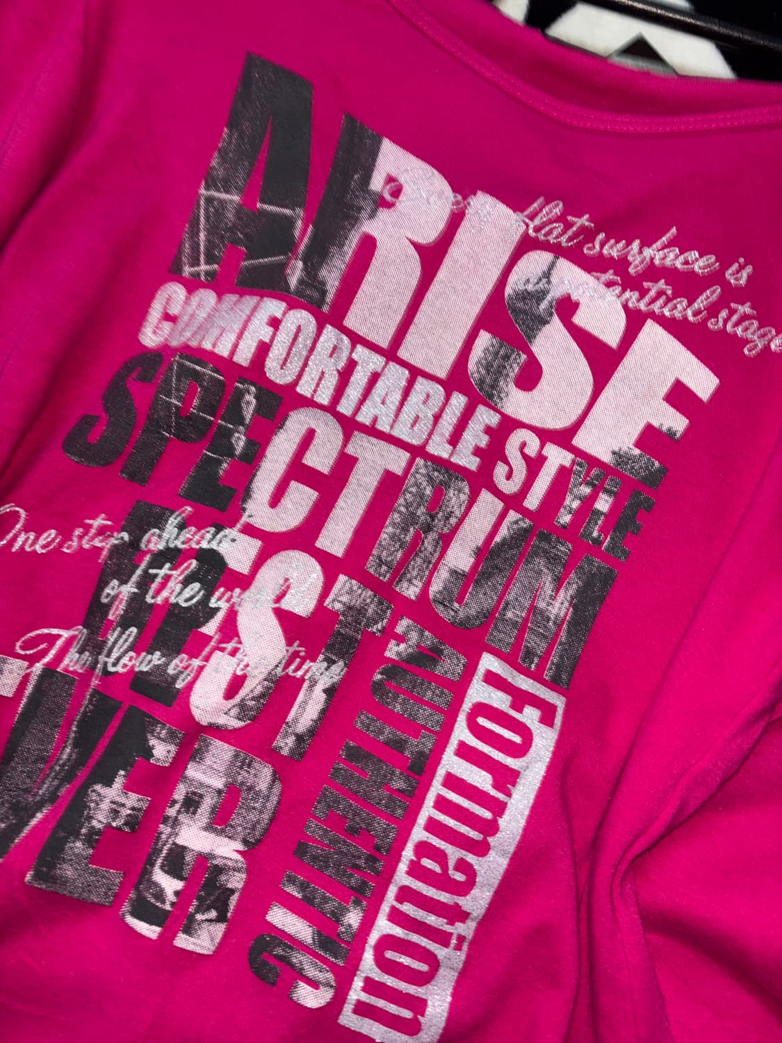 y2k 핫핑크 롱슬리브 티셔츠 상품이미지2