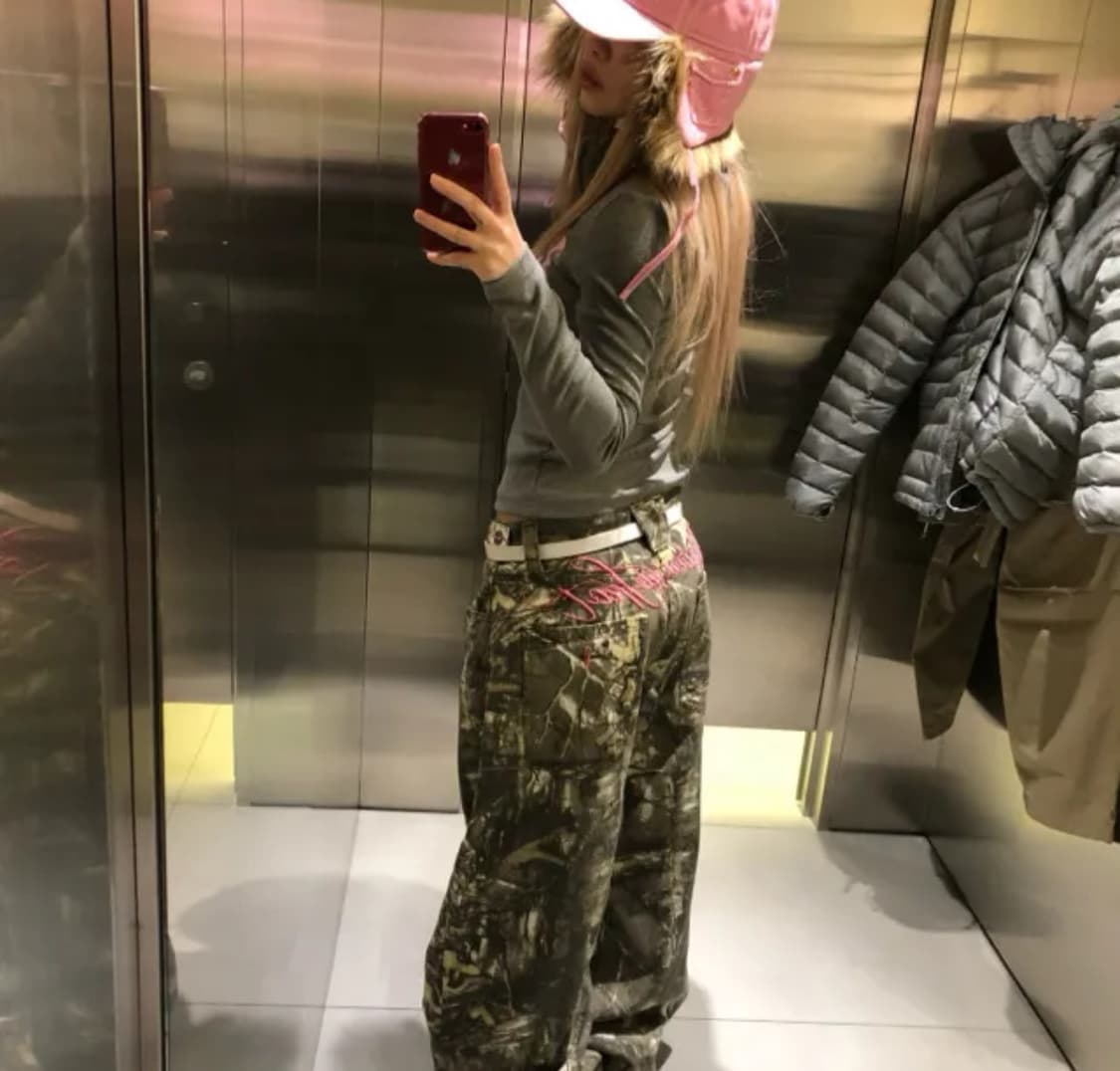 논콜맨션 핑크 레터링 팬츠 상품이미지1