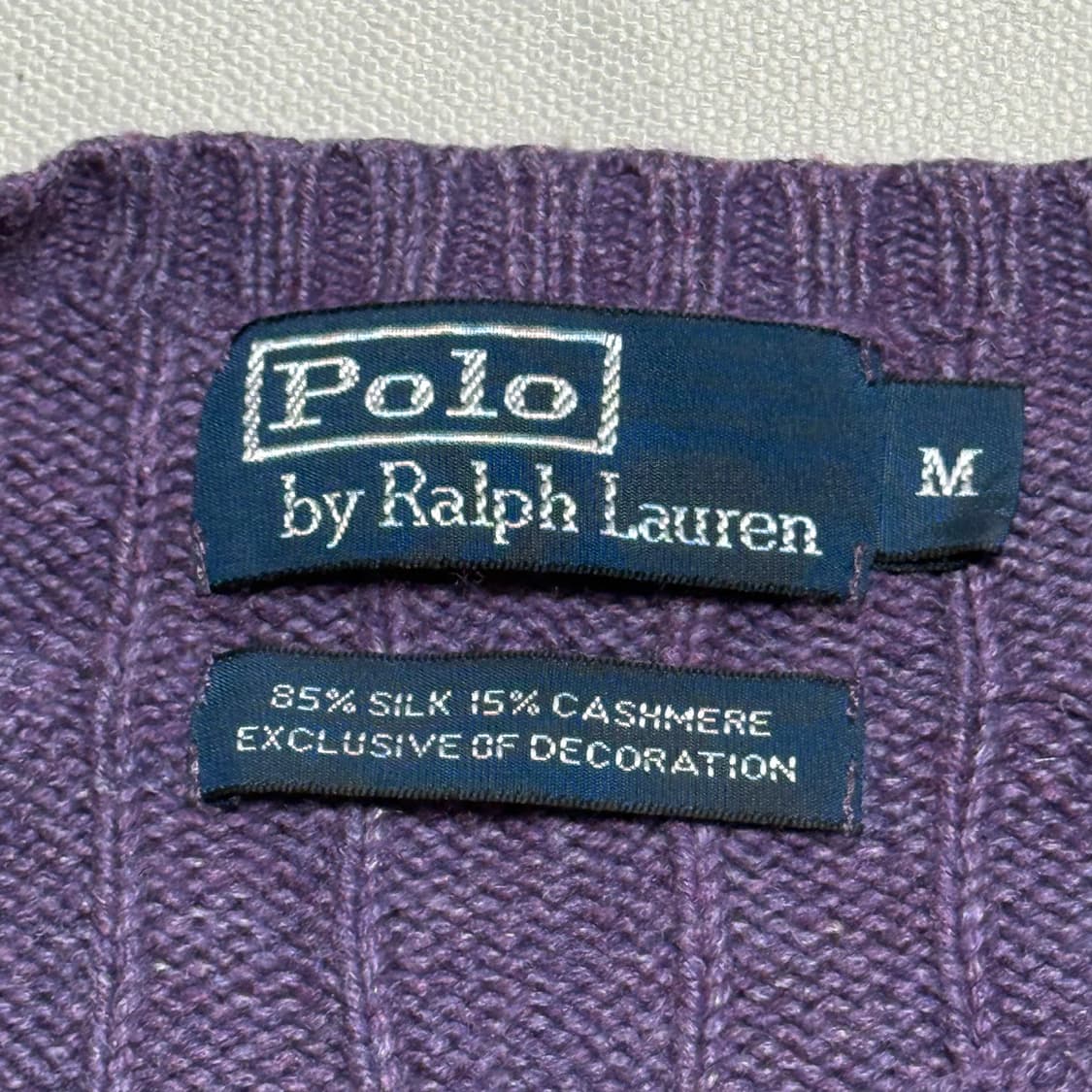 M 폴로랄프로렌 퍼플 캐시미어 니트 상품이미지4