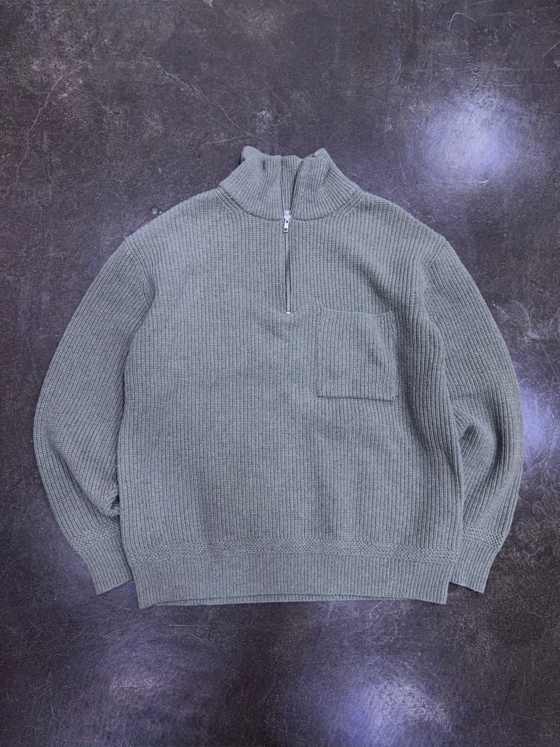 에스피오나지 하프집업 밀러 니트 스웨터 올리브 그린 L 상품이미지4