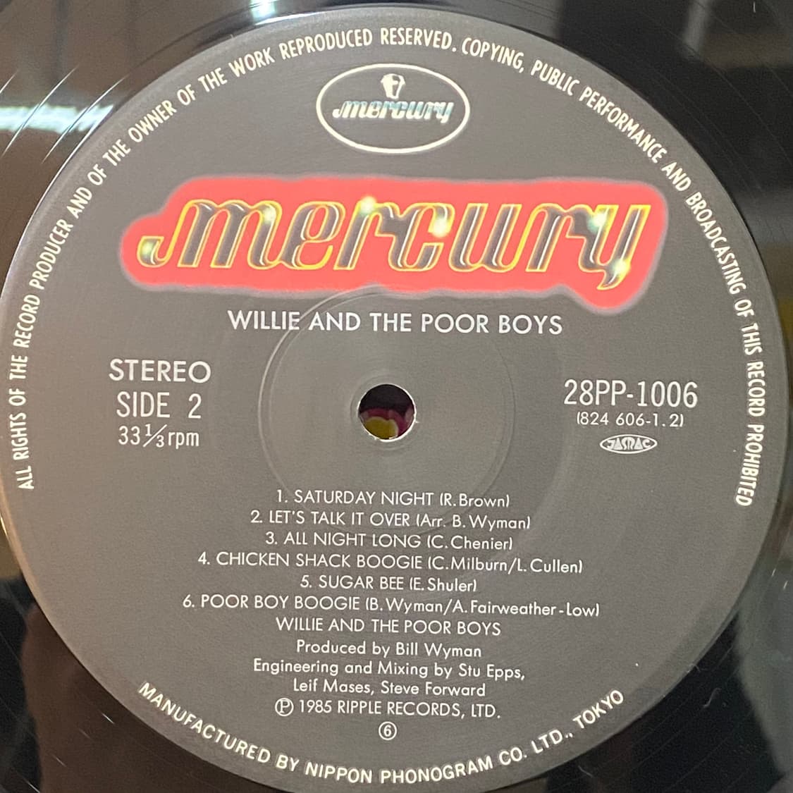 (LP-초민트시리즈) Willie And The Poor Boys - W 상품이미지5