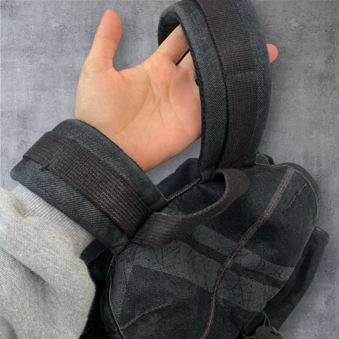 루카스 Lucas 흑청 데님 Y2K 멀티포켓 백팩  상품이미지6