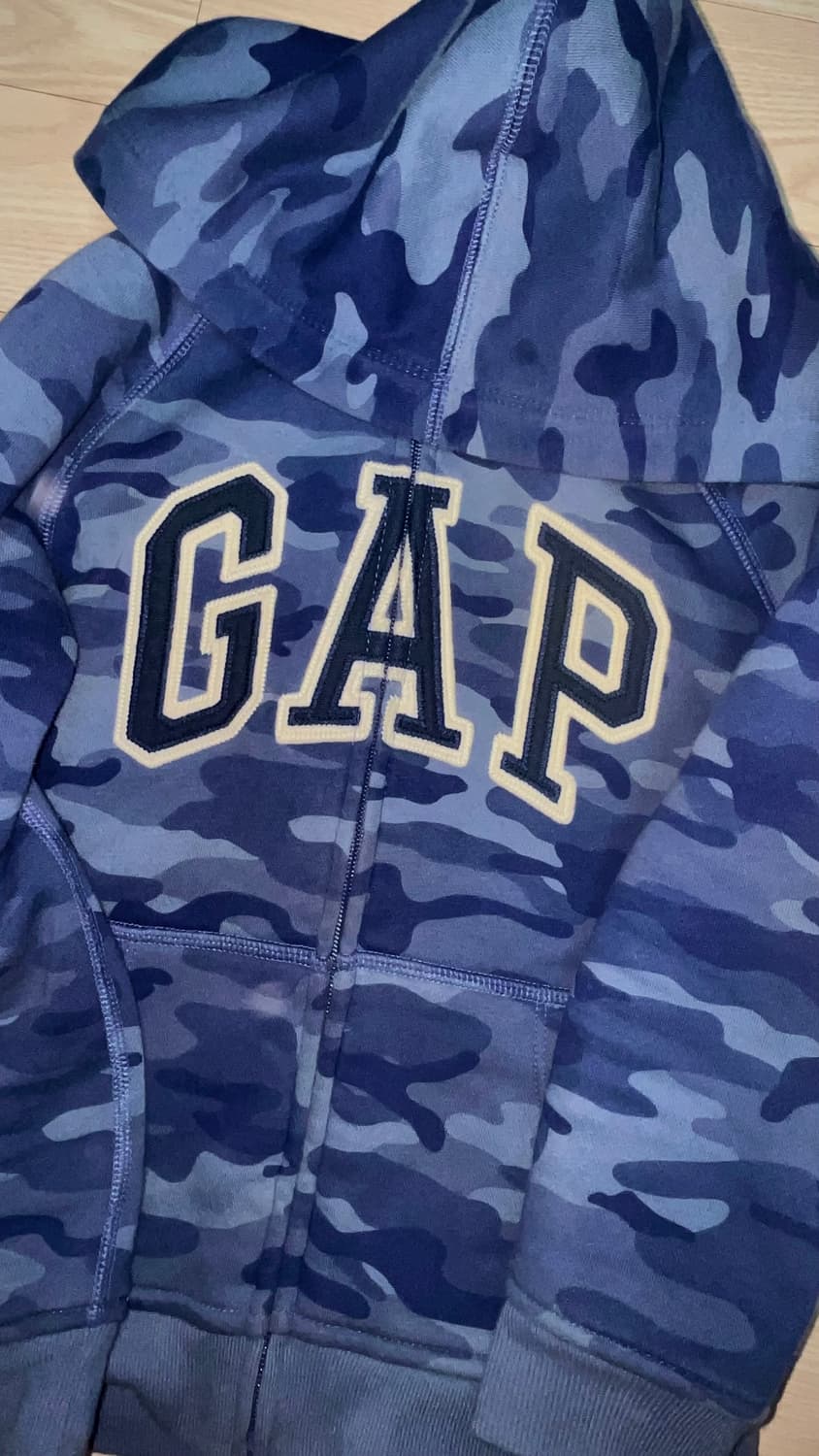 갭 블루 카모 후드집업 상품이미지1