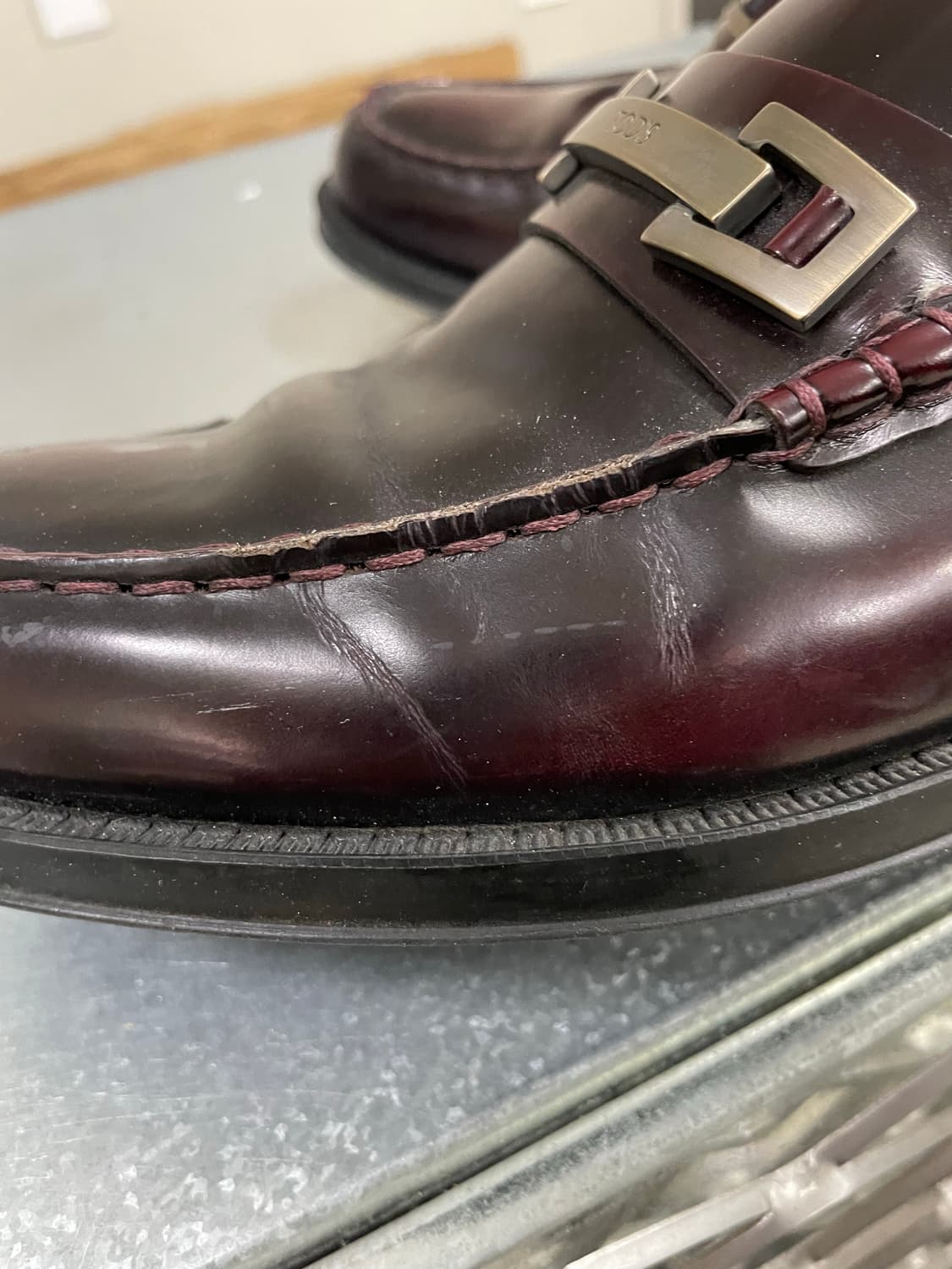 토즈 레더 버클 로퍼 버건디 7 (gr-4697) 상품이미지8