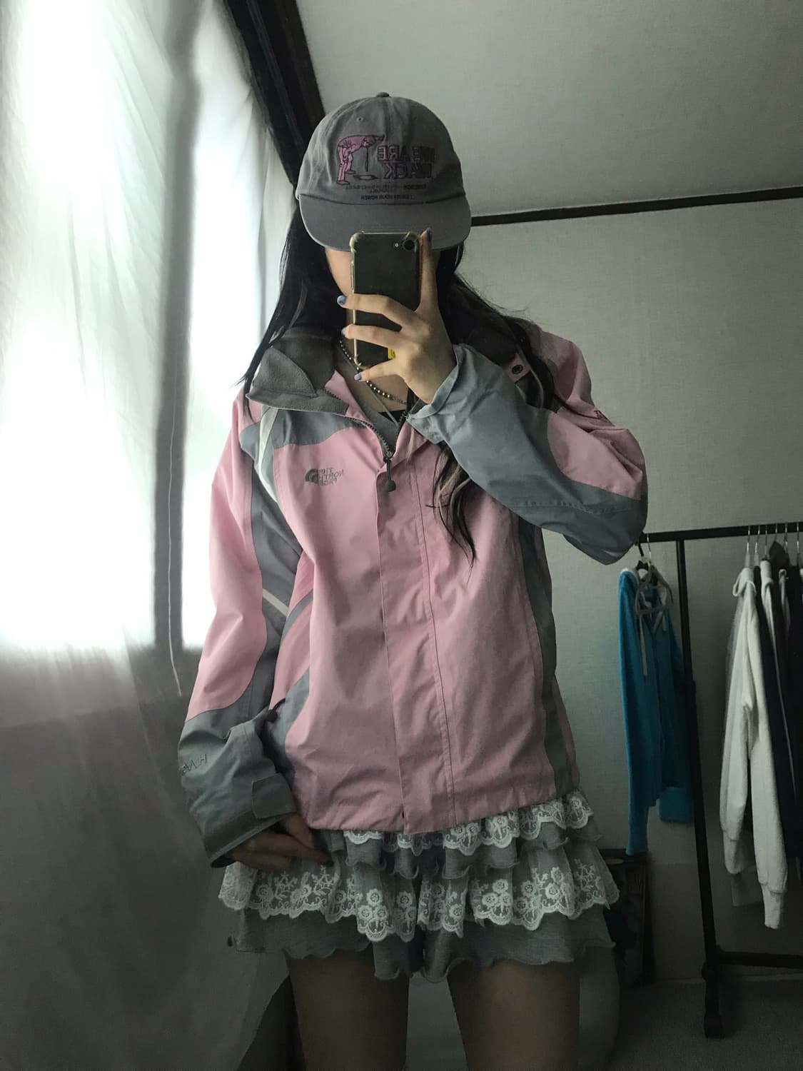 노페 연핑크 바람막이 상품이미지4