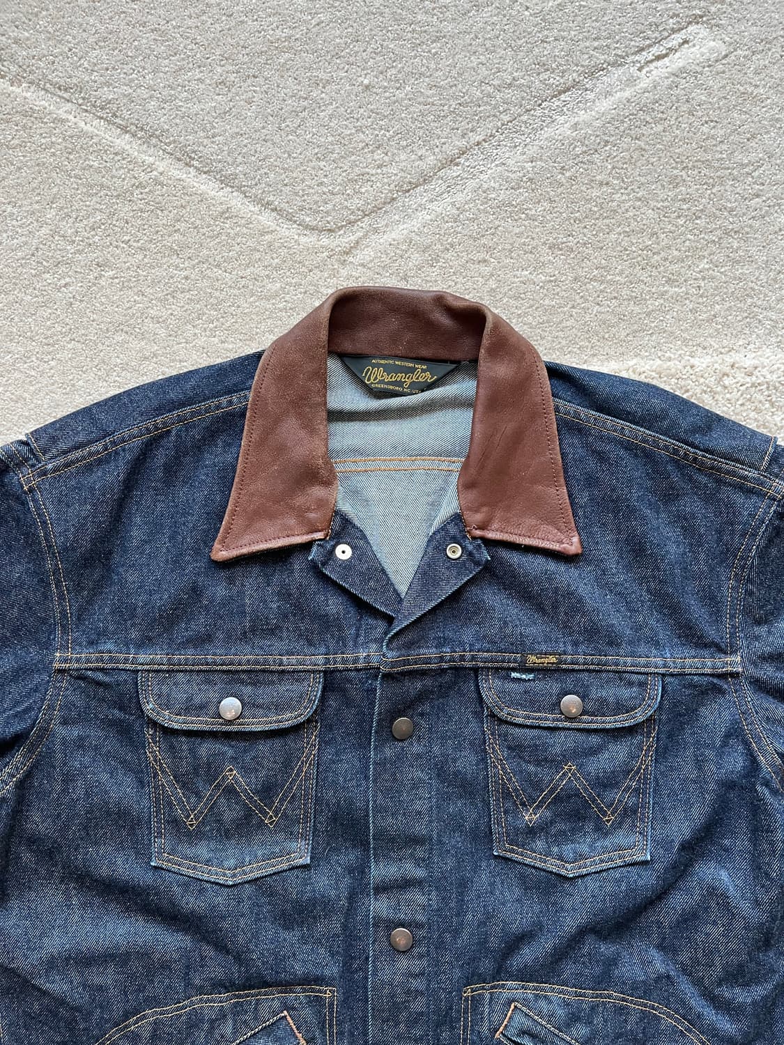 랭글러 재팬 레더 카라 데님 자켓 (103-105) 상품이미지5