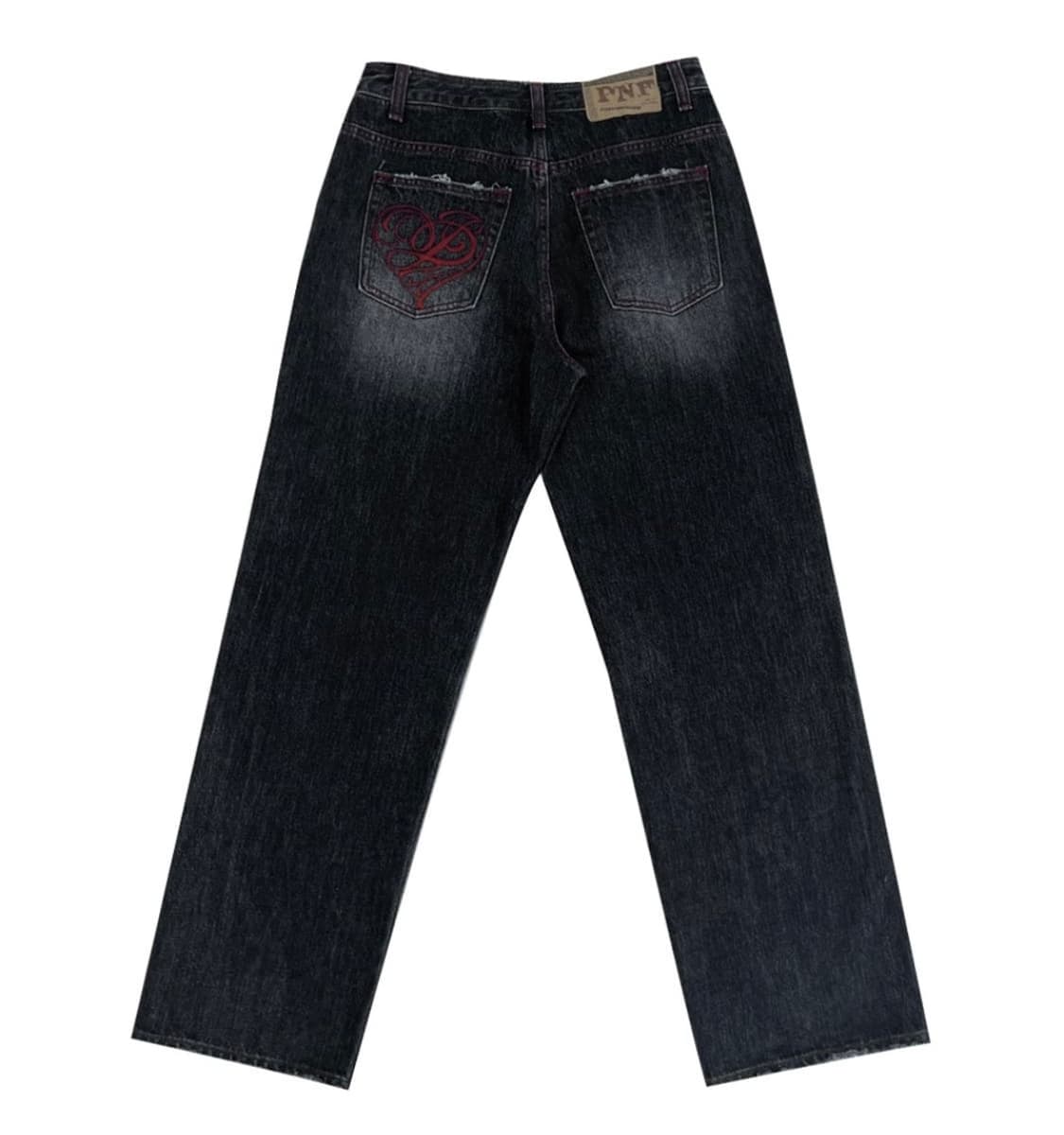 플노팔 데미지 데님 Washing damaged wide pants 상품이미지1