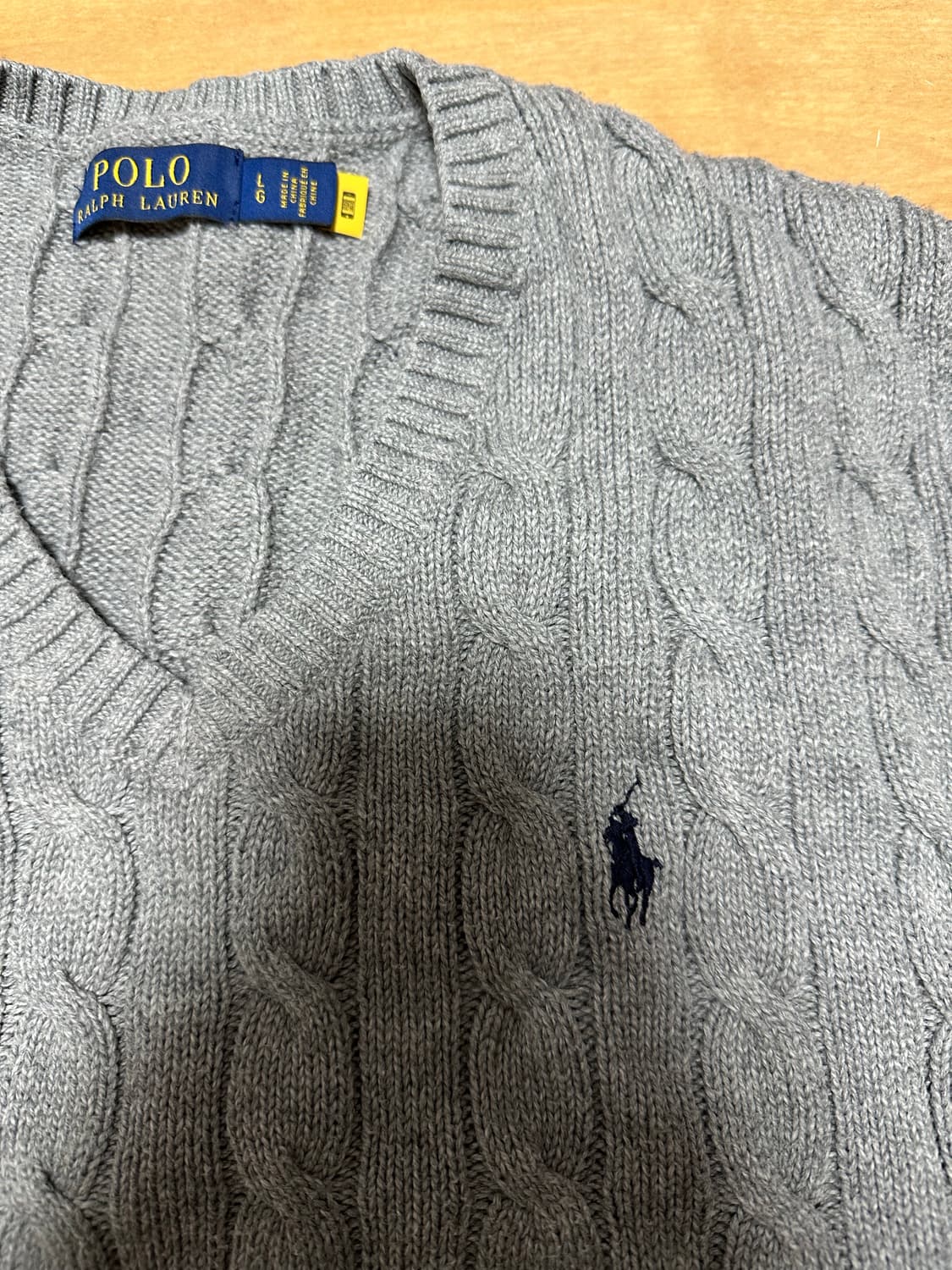 폴로 랄프로렌 케이블 니트 베스트 L 상품이미지2