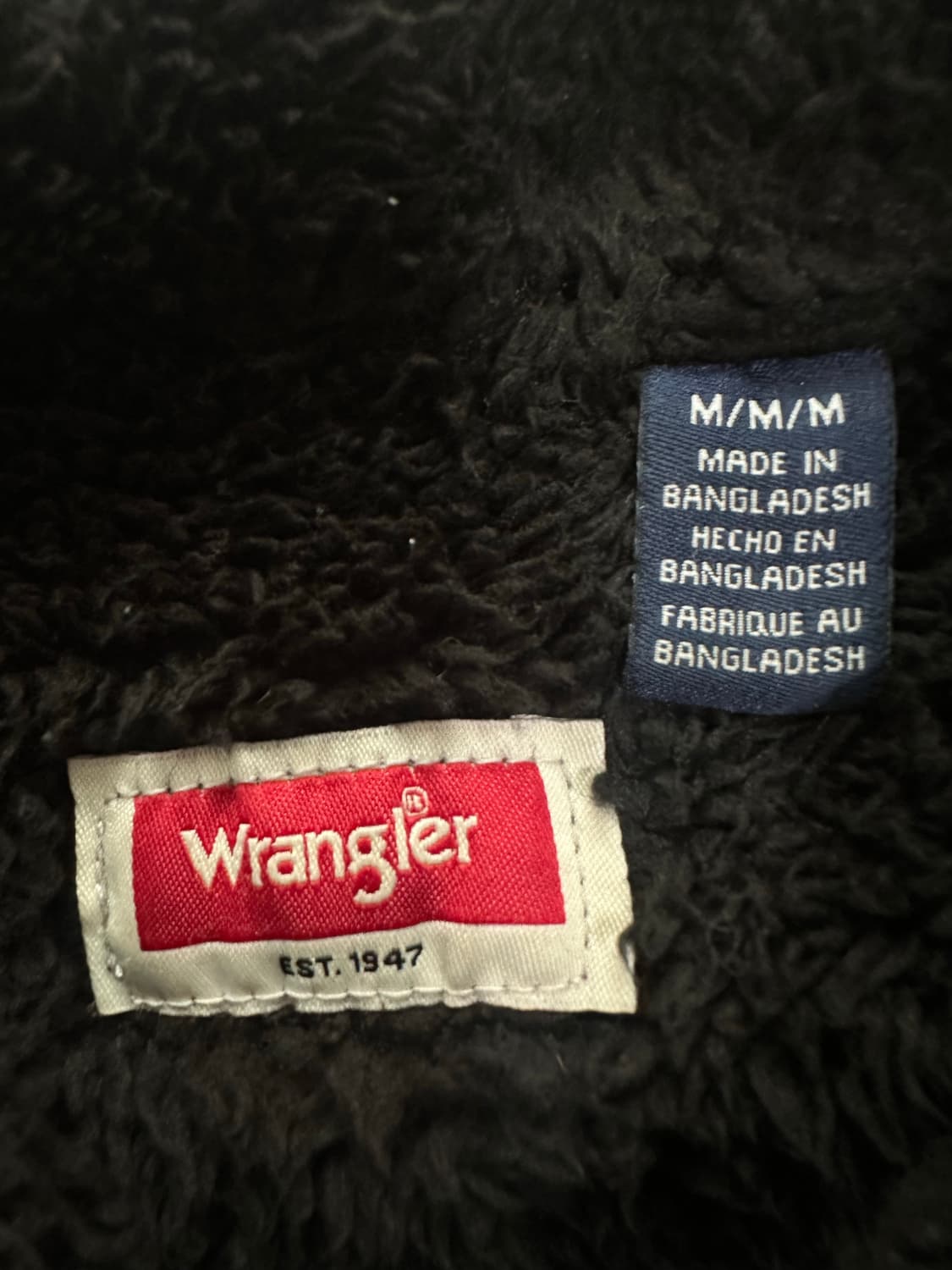 랭글러 블랙 데님 쉐르파 자켓 M 상품이미지8