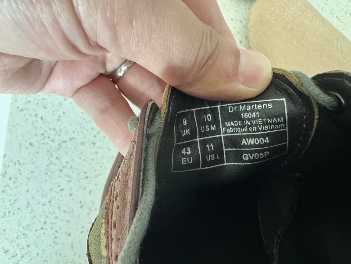 닥터마틴 카모 브라운 윙팁 uk9 280 상품이미지8