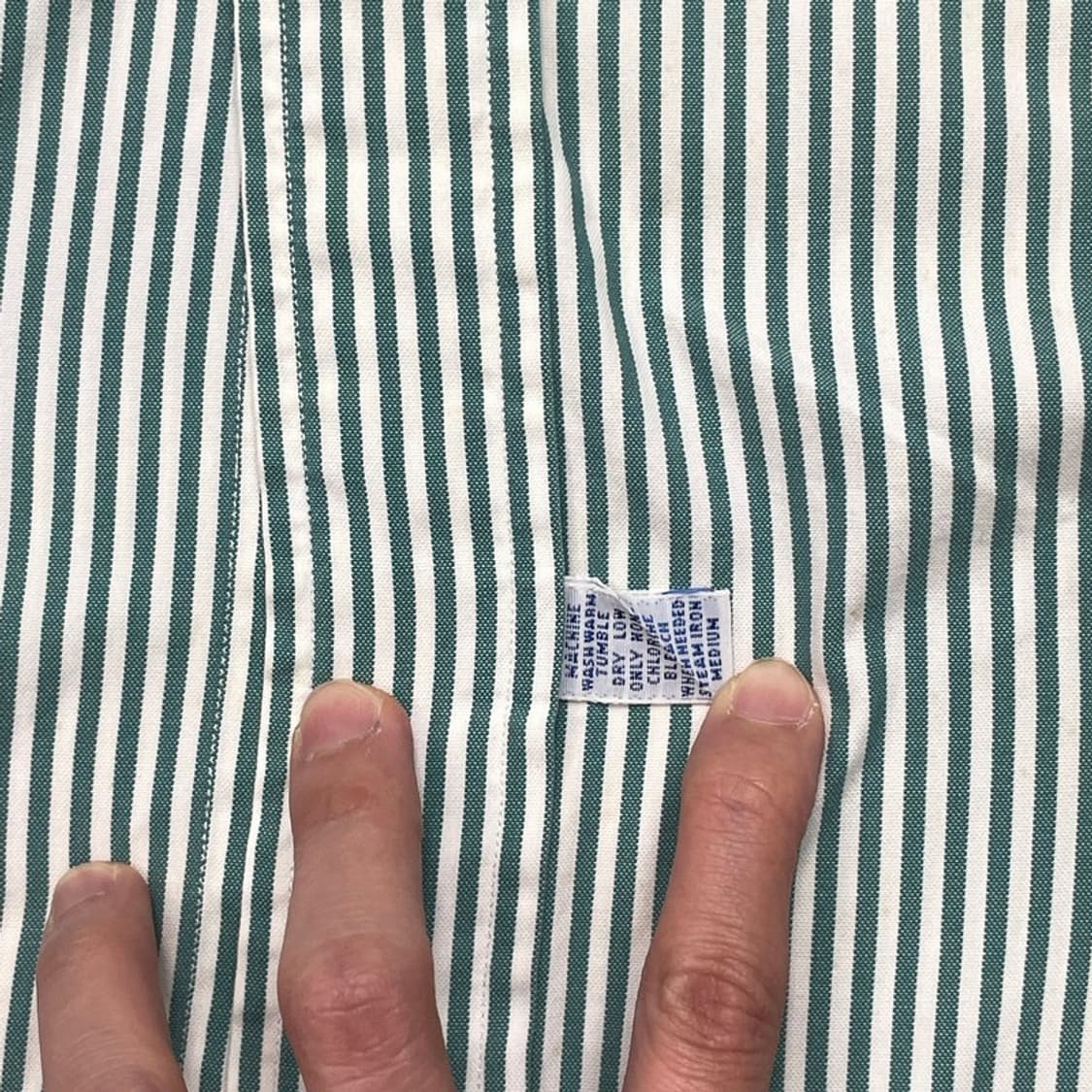 POLO BY RALPH LAUREN 스트라이프 그린+화이트 셔츠 M 상품이미지4