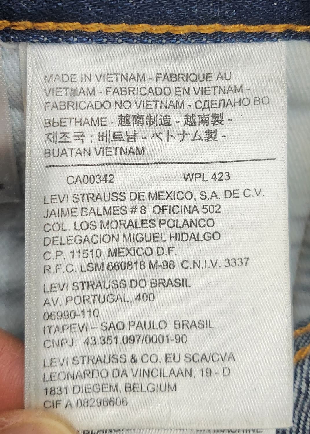 리바이스 503  진청 데님팬츠 36/33 상품이미지6