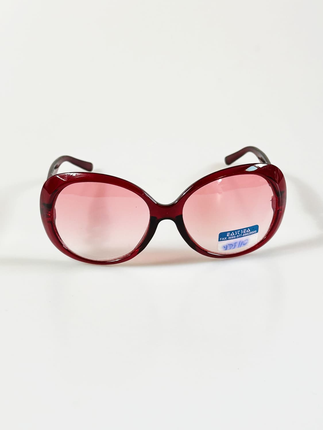 버건디 오버사이즈 볼드 스퀘어 프레임 빈티지 틴트 선글라스 상품이미지2