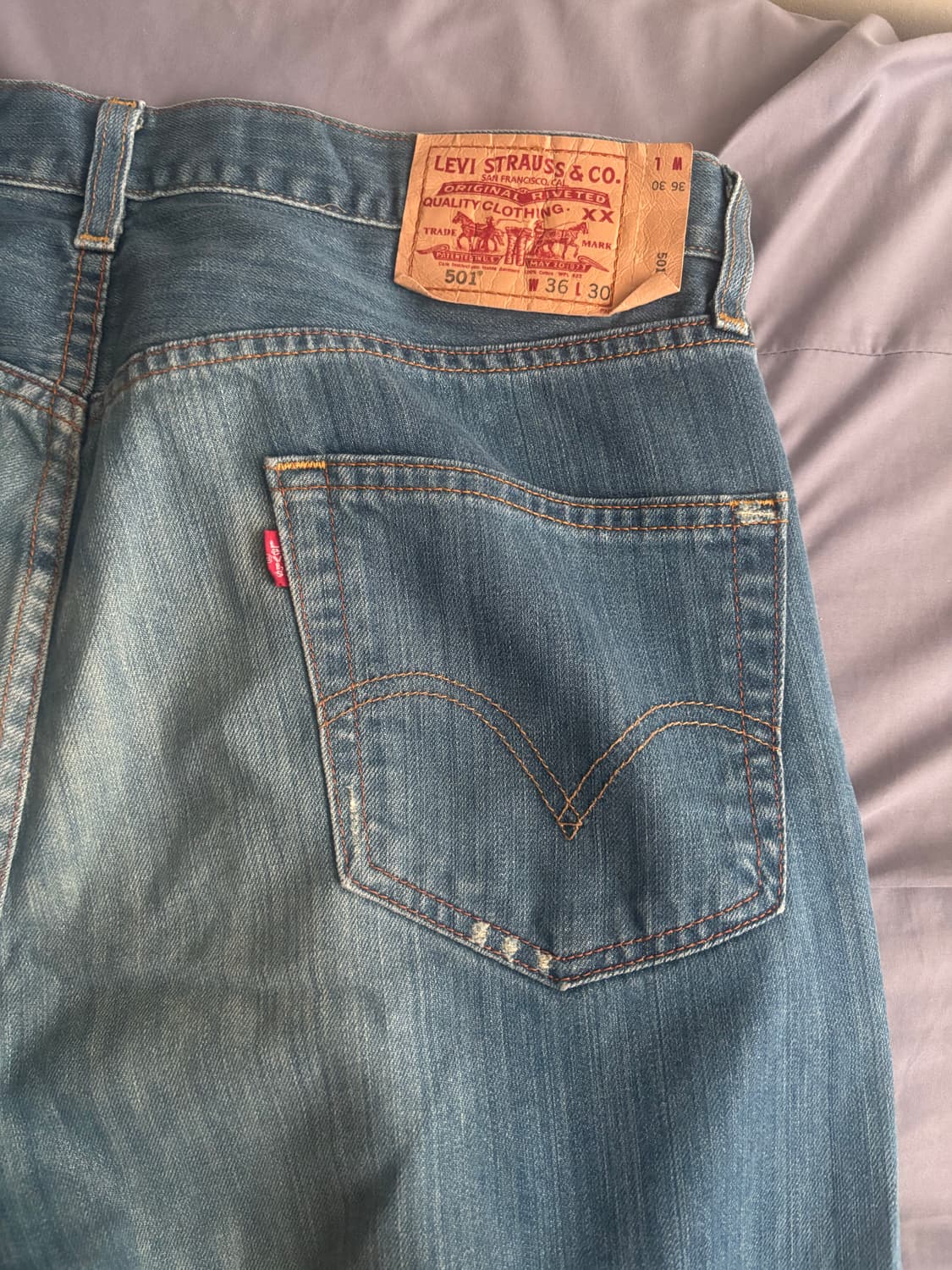 리바이스 501 36w 30L 판매합니다 상품이미지3