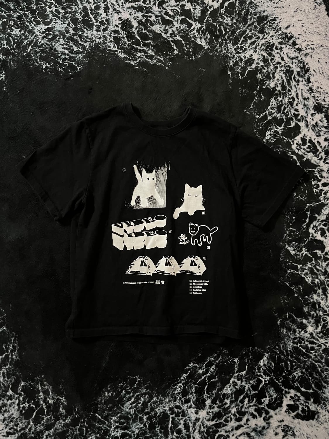 고양이프린팅 반팔 상품이미지1