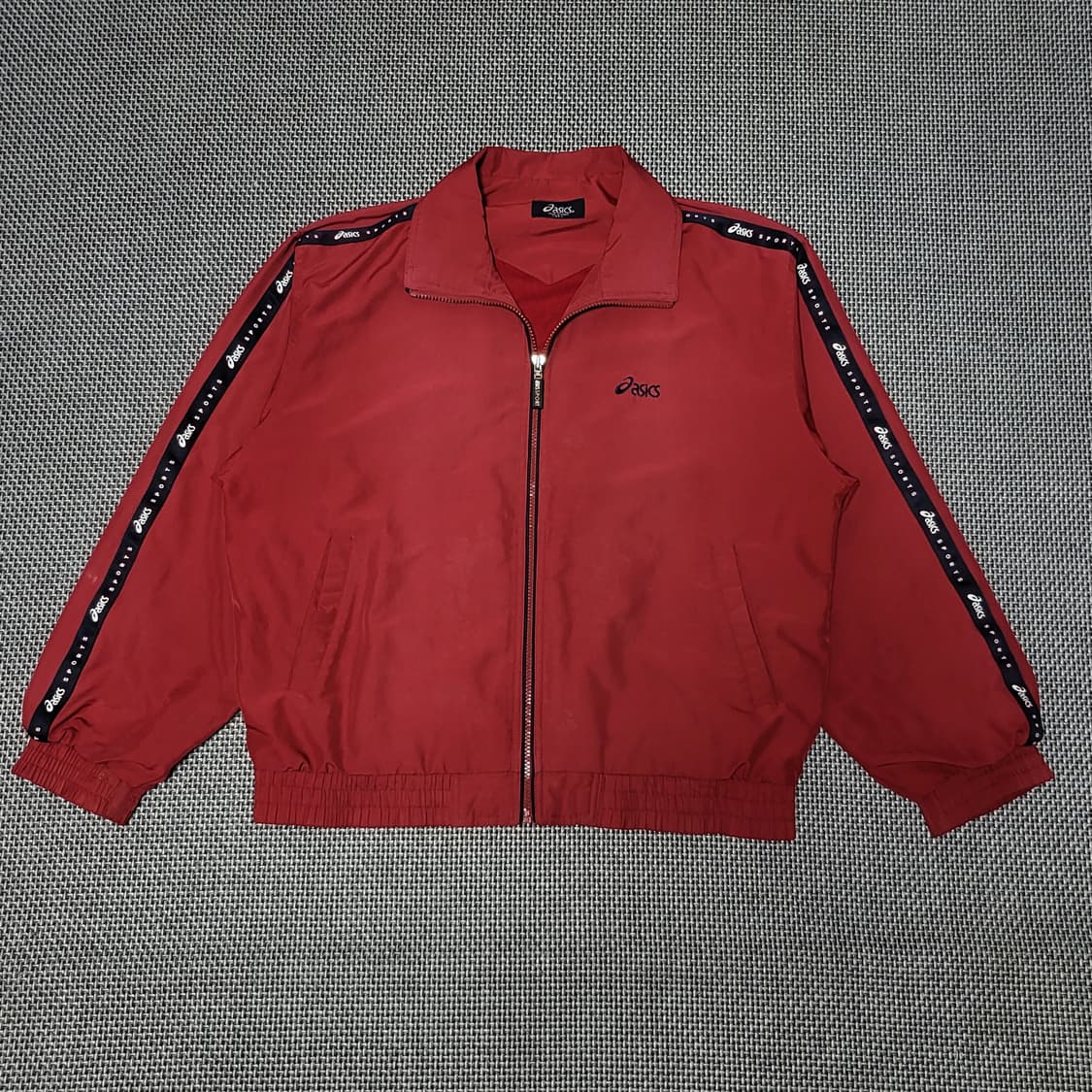 아식스 사이드로고 바람막이 자켓 레드 (95) 상품이미지1