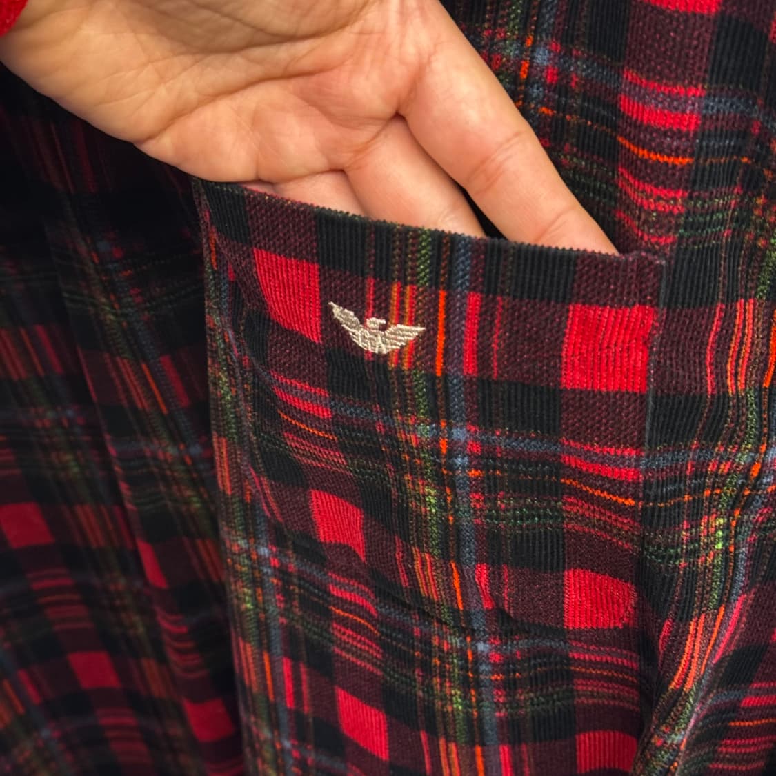 엠포리오 아르마니 코듀로이 체크 셔츠 (XL) 상품이미지6