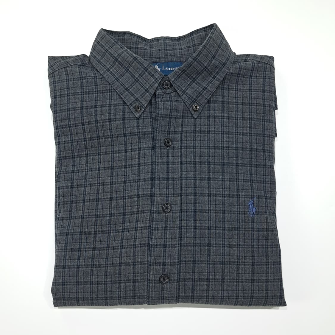 CL875 2XL 폴로 90s 스모크그레이 클래식 체크 셔츠 남방 상품이미지7