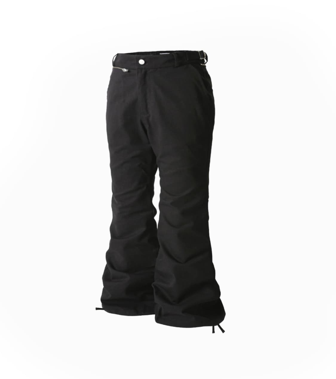 로어링라드 셔츠 지퍼 플레어 팬츠 블랙 M size 상품이미지8