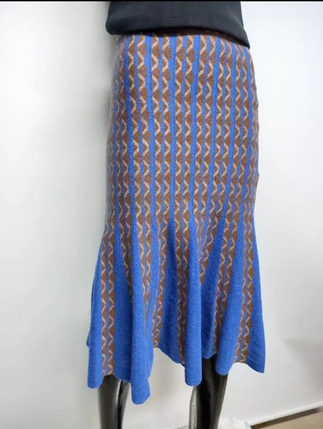 새 시스템 추동 울 패블럼 니트 롱 스커트 F 상품이미지3