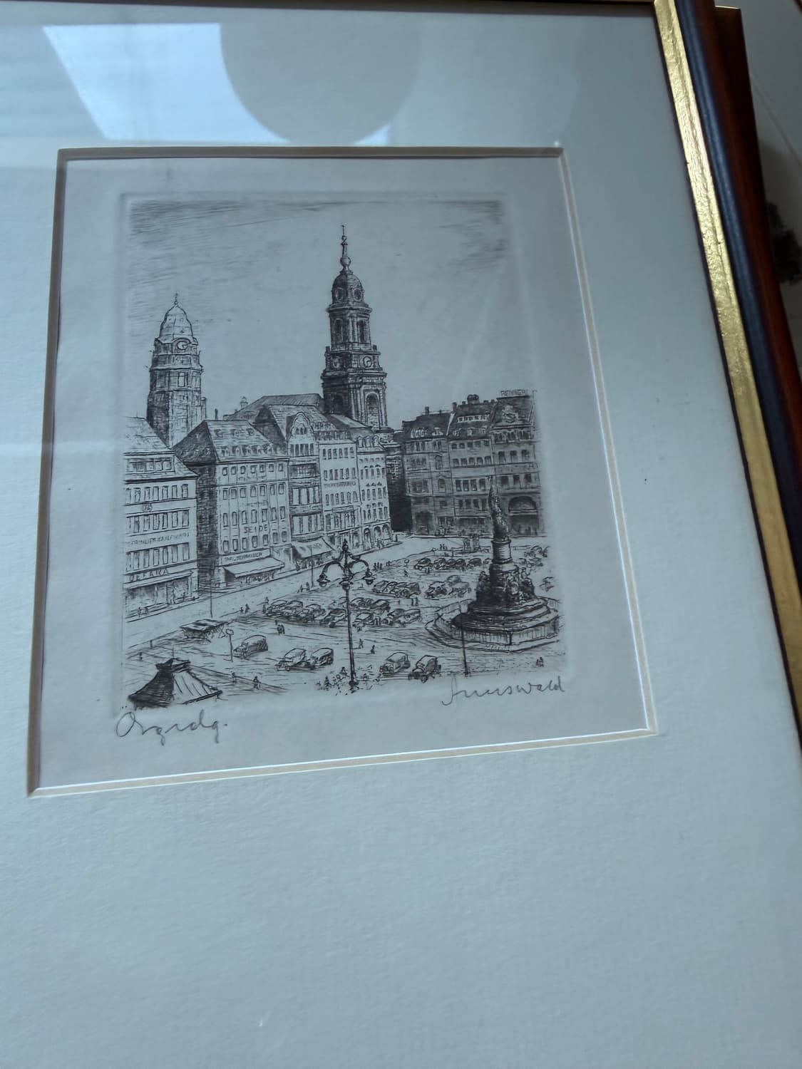 유럽 (독일)감성 빈티지 동판화 액자 3점 세트 상품이미지8