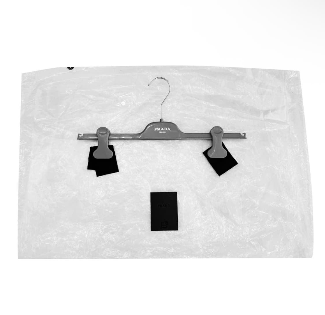 [40] 프라다 여성 빅 삼각로고 리나일론 미니 스커트 치마 블랙 상품이미지10