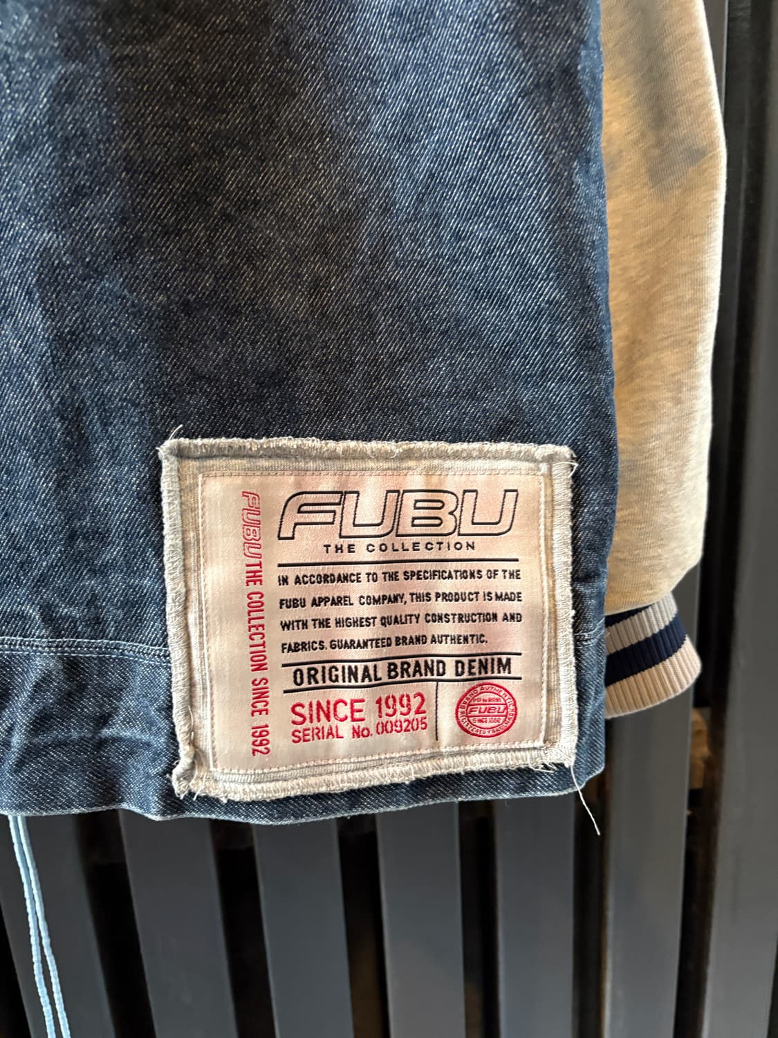 FUBU 후부  빈티지 데님 배색 후드 집업 자켓 상품이미지3